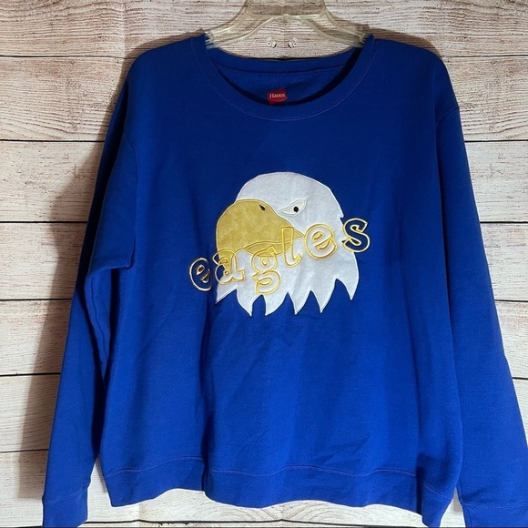 Vintage eagles graphic embroidered sweatshirt 90s xl - Picture 1 of 4